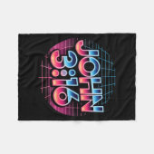 Couverture Polaire John 3_16 80s Retro Christian Faith Design (Devant (Horizontal))