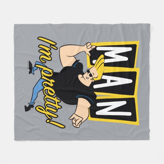 Couverture Polaire Johnny Bravo (Devant (Horizontal))