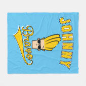 Couverture Polaire Johnny Bravo Collegiate Graphic (Devant (Horizontal))