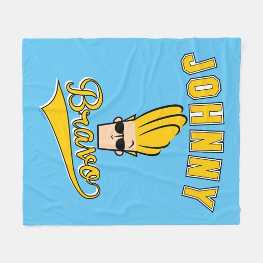 Couverture Polaire Johnny Bravo Collegiate Graphic (Devant (Horizontal))