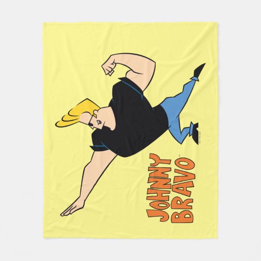 Couverture Polaire Johnny Bravo Flexing (Devant)