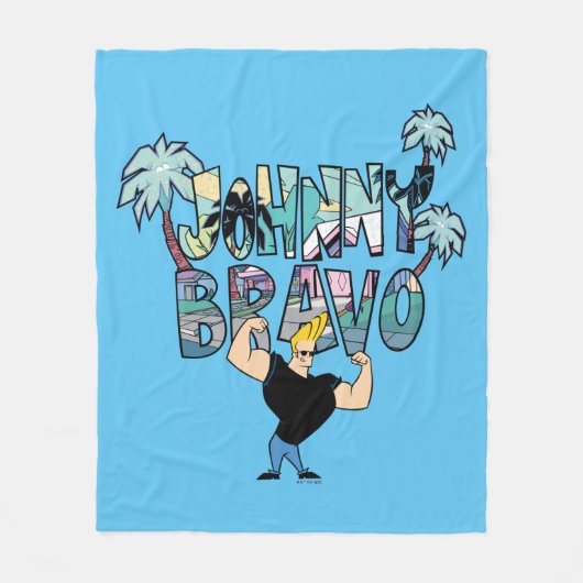 Couverture Polaire Johnny Bravo Palm Tree (Devant)
