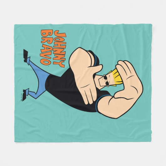 Couverture Polaire Johnny Bravo Picture Frame Pose (Devant (Horizontal))