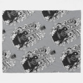 Couverture Polaire Johnny Cash Inspired Guitar Blanket (Devant (Horizontal))