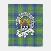 Couverture Polaire Johnston Ancien Clan Badge Tartan Plaid (Devant)