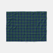 Couverture Polaire Johnston Clan Blue, Green et Yellow Tartan (Devant (Horizontal))