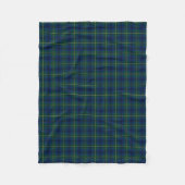 Couverture Polaire Johnston Clan Blue, Green et Yellow Tartan (Devant)