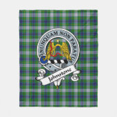 Couverture Polaire Johnston Dress Clan Badge Tartan Plaid (Devant)