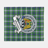 Couverture Polaire Johnston Dress Clan Badge Tartan Plaid (Devant (Horizontal))