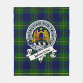 Couverture Polaire Johnston Moderne Clan Badge Tartan Plaid (Devant)