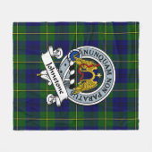 Couverture Polaire Johnston Moderne Clan Badge Tartan Plaid (Devant (Horizontal))