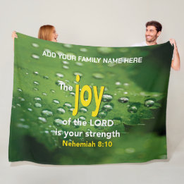 Couverture Polaire JOIE DE L'ÉTERNEL EST VOTRE FORCE Famille Chrétien