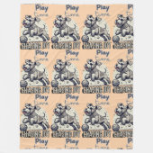 Couverture Polaire Joie en mouvement : Grey Dog and Ball Playtime (Devant)