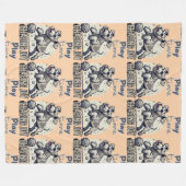 Couverture Polaire Joie en mouvement : Grey Dog and Ball Playtime (Devant (Horizontal))