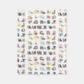 Couverture Polaire Joli Alphabet ABC Animaux (Devant)