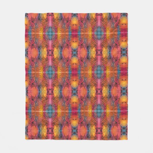 Couverture Polaire Joli Art Floral (Devant)