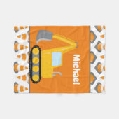 Couverture Polaire Joli bébé garçons construction ajouter le nom (Devant (Horizontal))