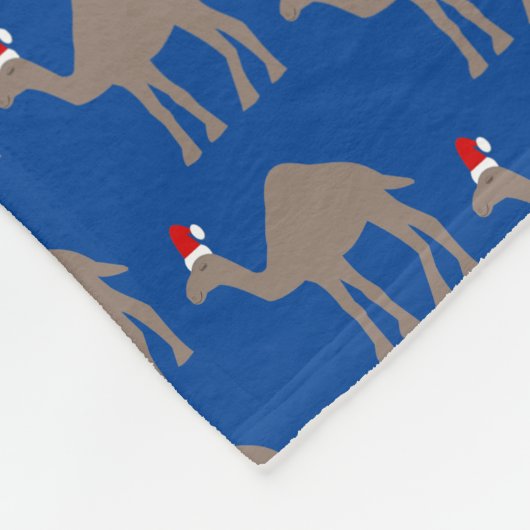 Couverture Polaire Joli Camel de Noël Motif (Coin)