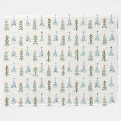 Couverture Polaire Joli caniche de Noël (Devant (Horizontal))