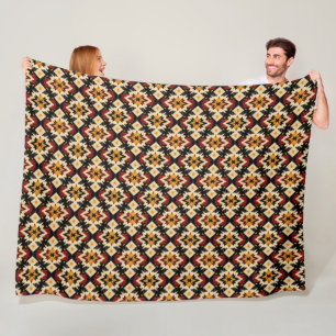 Couverture Polaire Joli carrelé motif sud-ouest