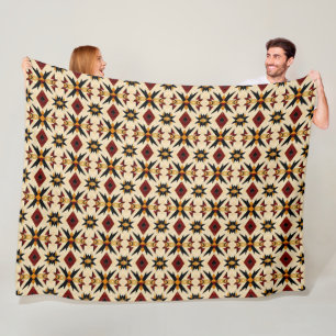 Couverture Polaire Joli carrelé motif sud-ouest