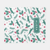 Couverture Polaire Joli cerf de Noël et saint motif de Noël (Devant (Horizontal))