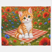 Couverture Polaire Joli Chaton (Devant (Horizontal))