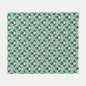 Couverture Polaire Joli chien Carlin avec Papillon (Devant (Horizontal))