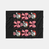 Couverture Polaire Joli Chien Dalmatien Rouge Coquette Coquette Bow C (Devant (Horizontal))
