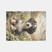 Couverture Polaire Joli chiot (Devant (Horizontal))