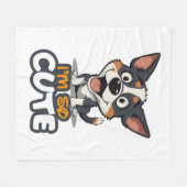 Couverture Polaire joli chiot (Devant (Horizontal))