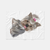 Couverture Polaire Joli chiot (Devant (Horizontal))