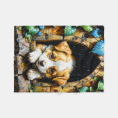 Couverture Polaire Joli Chiot adorable (Devant (Horizontal))