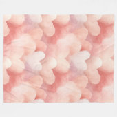 Couverture Polaire Joli Coeur rose (Devant (Horizontal))