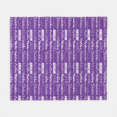 Couverture Polaire Joli Collage de Nom Personnalisable Violet (Devant (Horizontal))