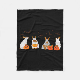 Couverture Polaire Joli costume d'Halloween de lapin fantôme de l'aut
