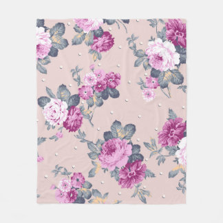 Couverture Polaire joli design de fleur illustration textile art, pat