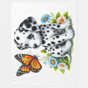 Couverture Polaire Joli(e) ami(e) dalmate/papillon