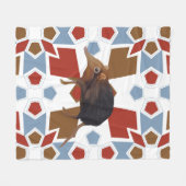 Couverture Polaire Joli éléphant Shrew amusant Motif coloré (Devant (Horizontal))