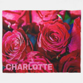Couverture Polaire Joli Ensemble De Roses Rouges (Devant (Horizontal))