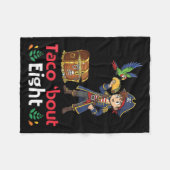 Couverture Polaire Joli Garçon Avec Tacos Joyeux Anniversaire Taco Bo (Devant (Horizontal))