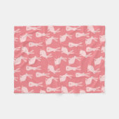 Couverture Polaire Joli lapin lapin Motif rose (Devant (Horizontal))