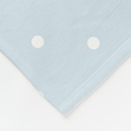 Couverture Polaire Joli lapin Lapin Pastel Blue Pois Enfants (Coin)