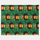 Couverture Polaire Joli Lion Cartoon De Sion (Devant (Horizontal))