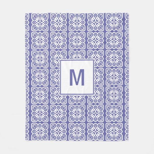 Couverture Polaire Joli monogramme dentelle (Devant)
