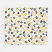 Couverture Polaire Joli Motif d'ananas d'été (Devant (Horizontal))