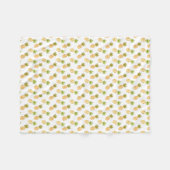 Couverture Polaire Joli Motif d'ananas en aquarelle tropicale (Devant (Horizontal))