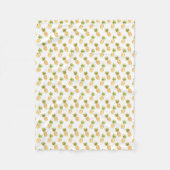 Couverture Polaire Joli Motif d'ananas en aquarelle tropicale (Devant)