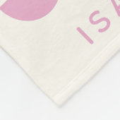 Couverture Polaire Joli Motif d'art moderne scandinave en rose Nom (Coin)