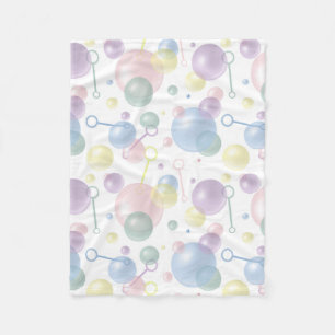 Couverture Polaire Joli Motif de bulle coloré